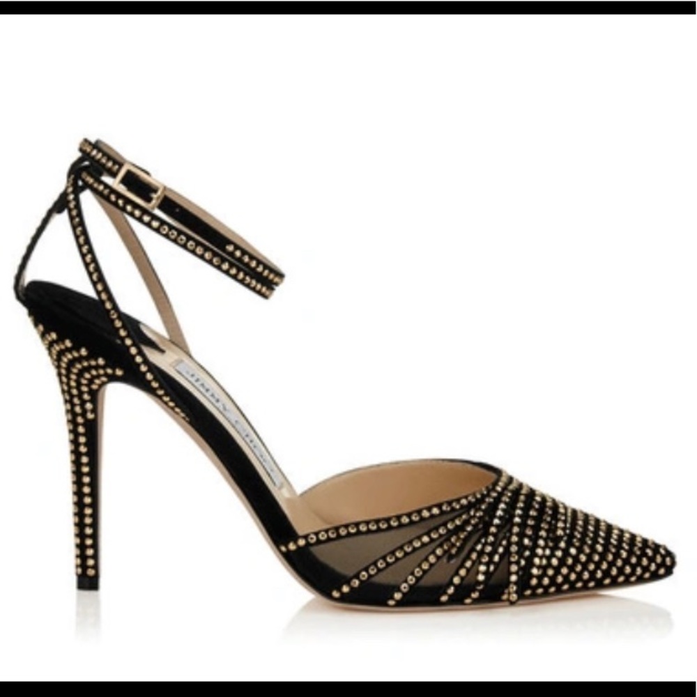 Jimmy Choo Size 8 Black & Gold heels